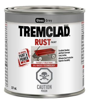 237mL Tremclad Rust Paint, Gloss Grey