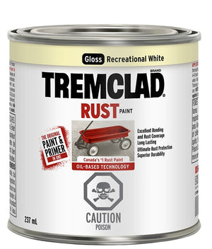 237mL Tremclad Rust Paint, Gloss Recreational White