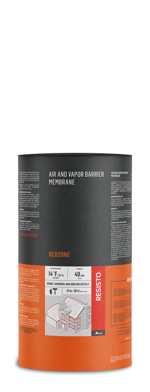 12" Air And Vapor Barrier Membrane Redzone