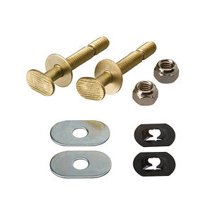 Snap Off Toilet Floor Bolt, Brass (2 Pack)