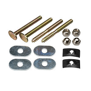 1/4"x2-1/4" Toilet Floor Bolt and Screw Set, Brass