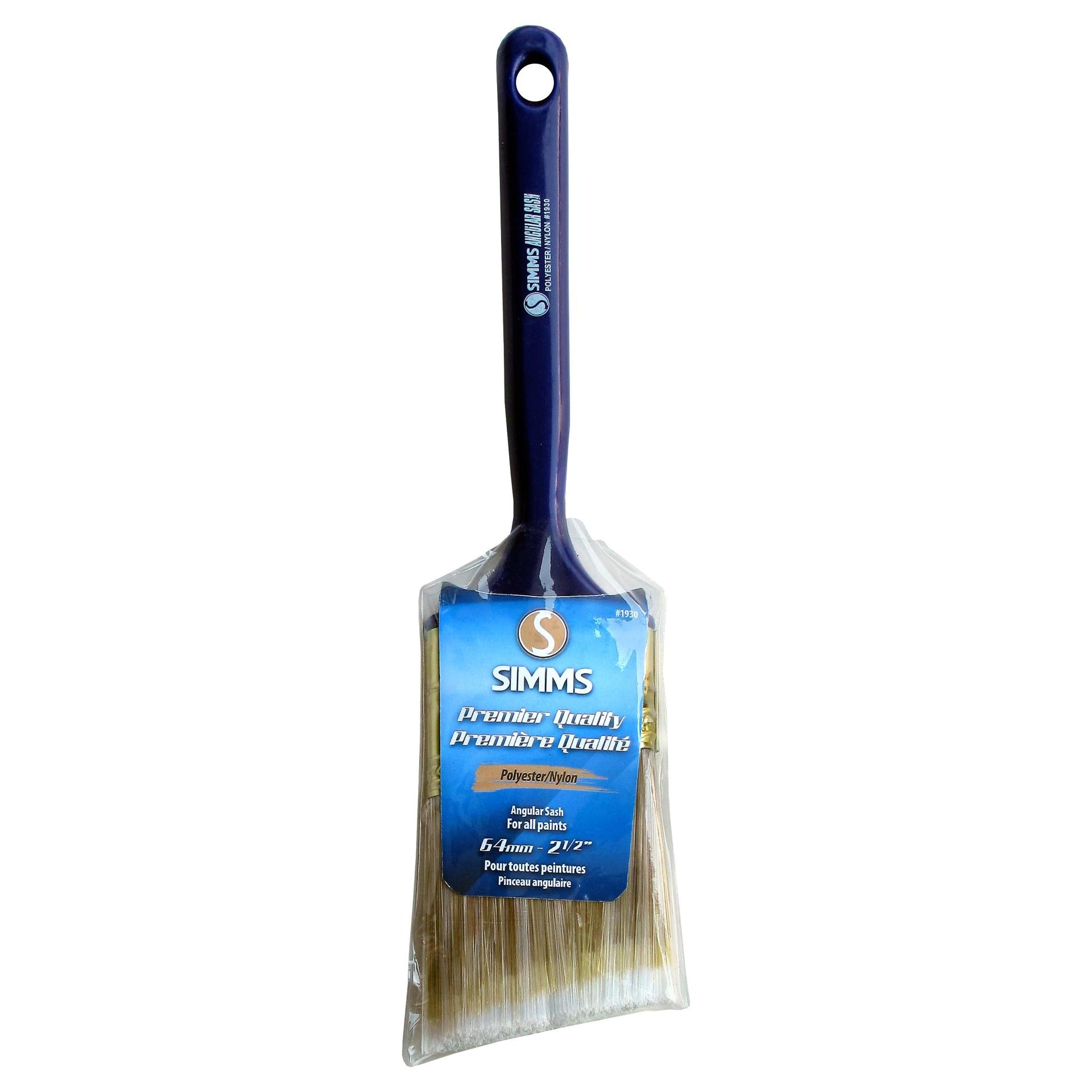 Premier Quality poly/nylon angular paint brush 64mm