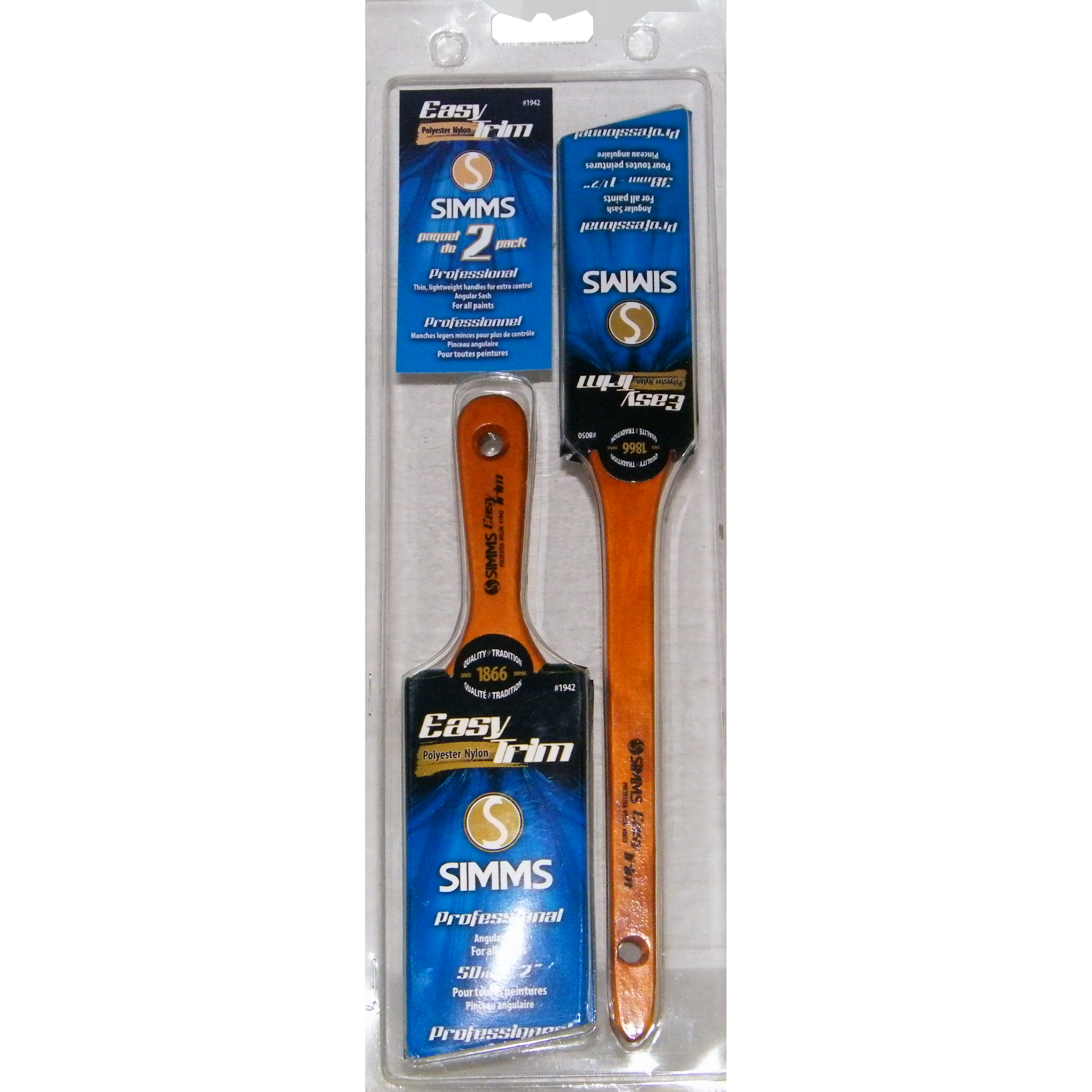 Easy Trim poly/nylon paint brush 2pcs