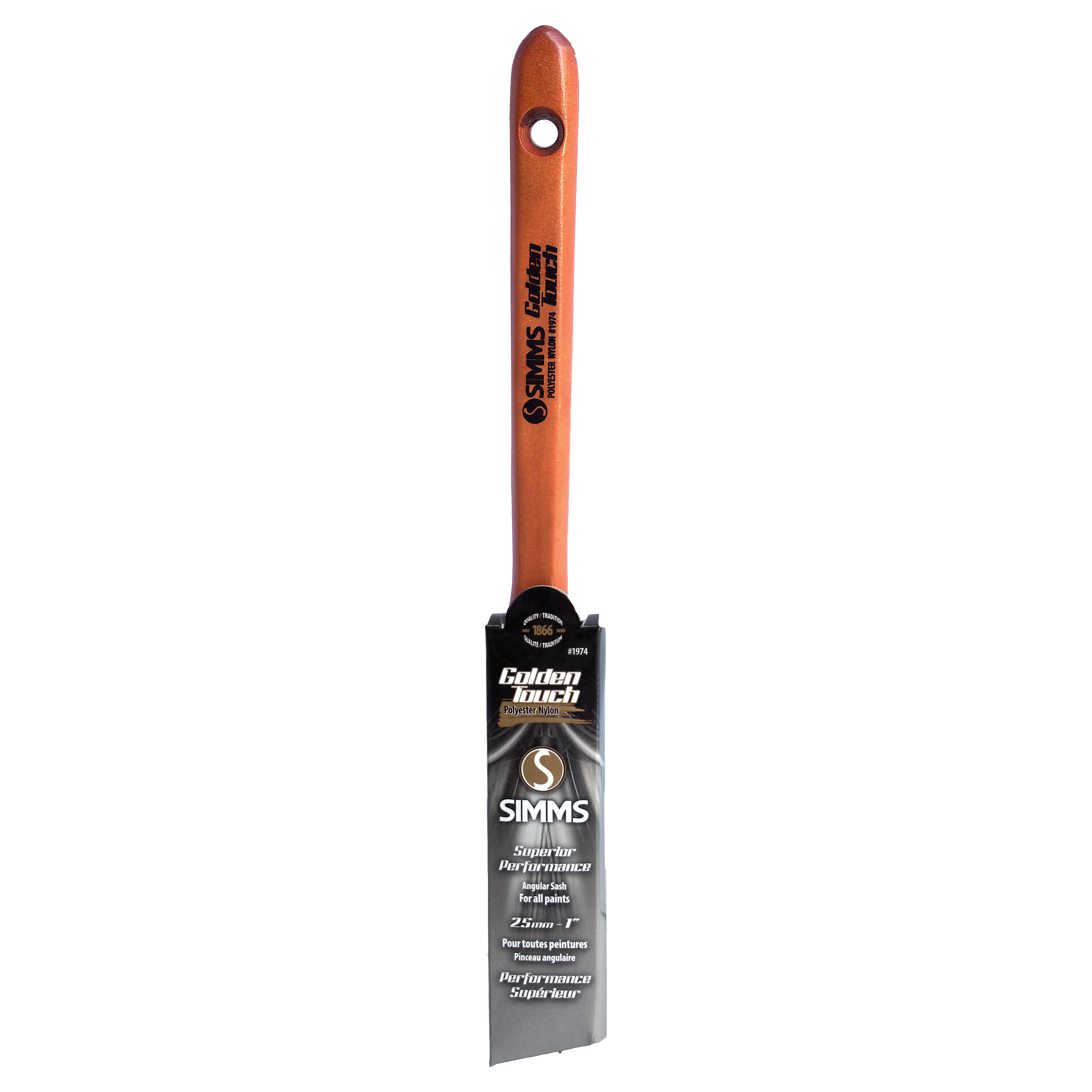 Golden Touch poly/nylon angular paint brush 25mm