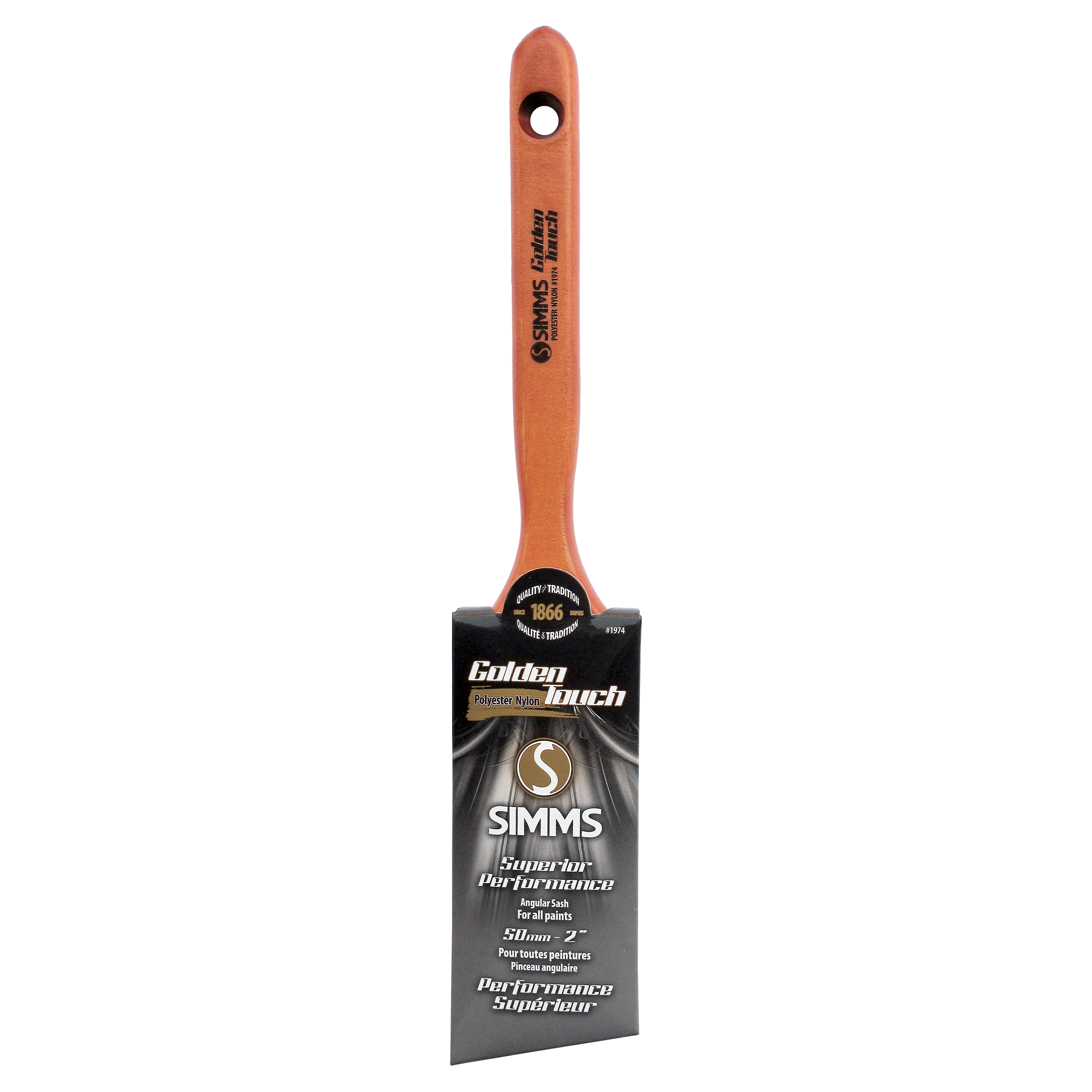 Golden Touch poly/nylon angular paint brush 50mm