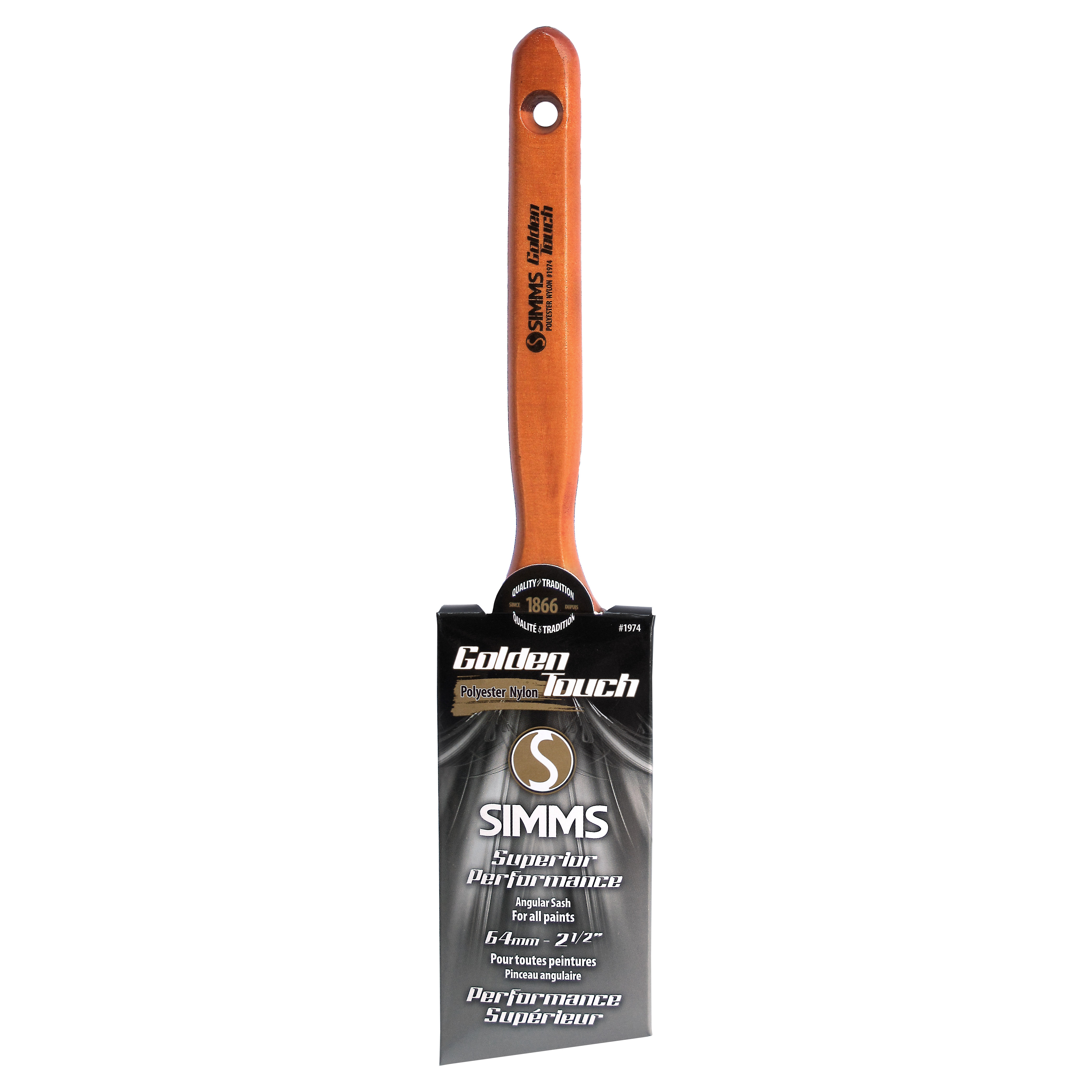 Golden Touch poly/nylon angular paint brush 64mm