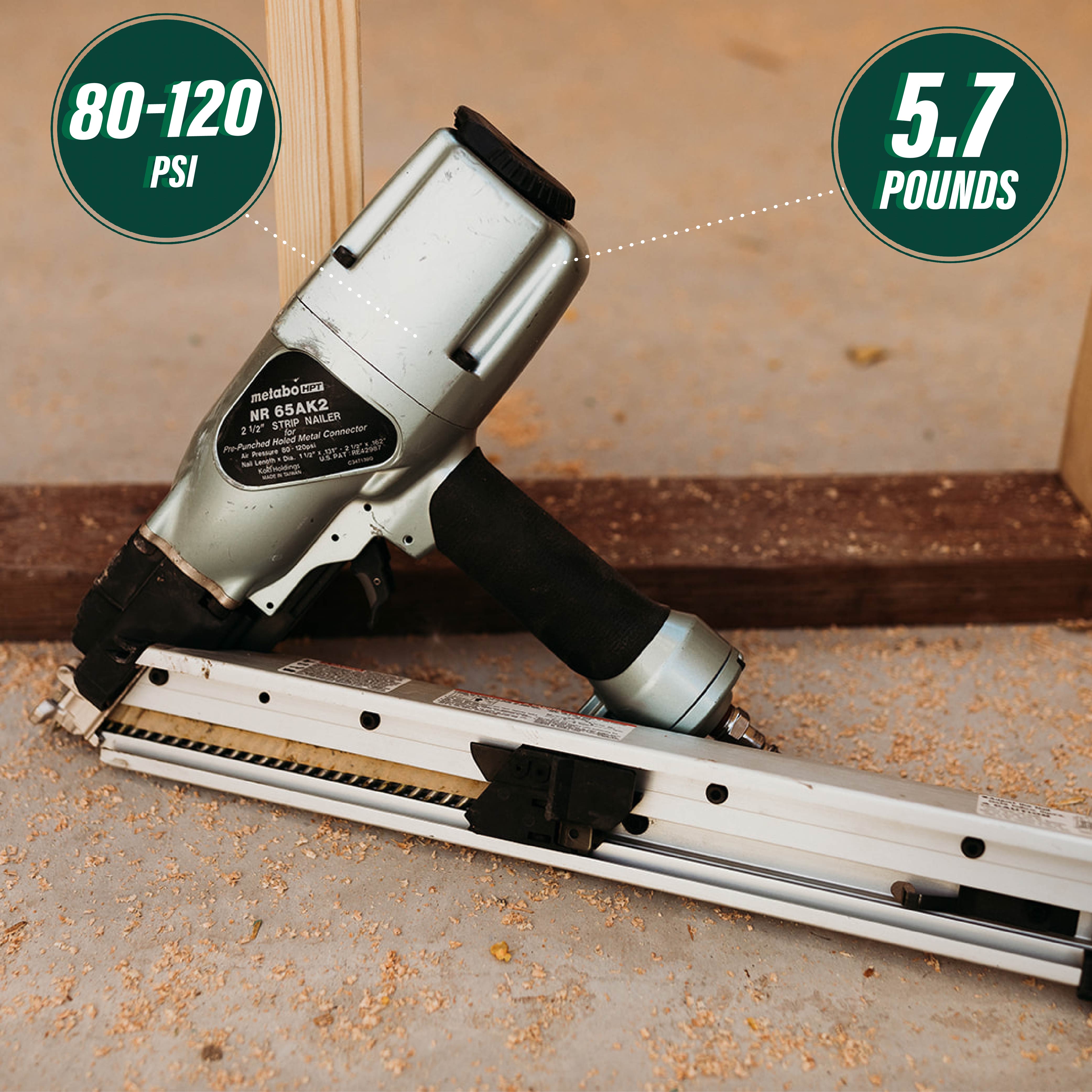 2-1/2" 36° Strap-Tite Fastening System Strip Nailer
