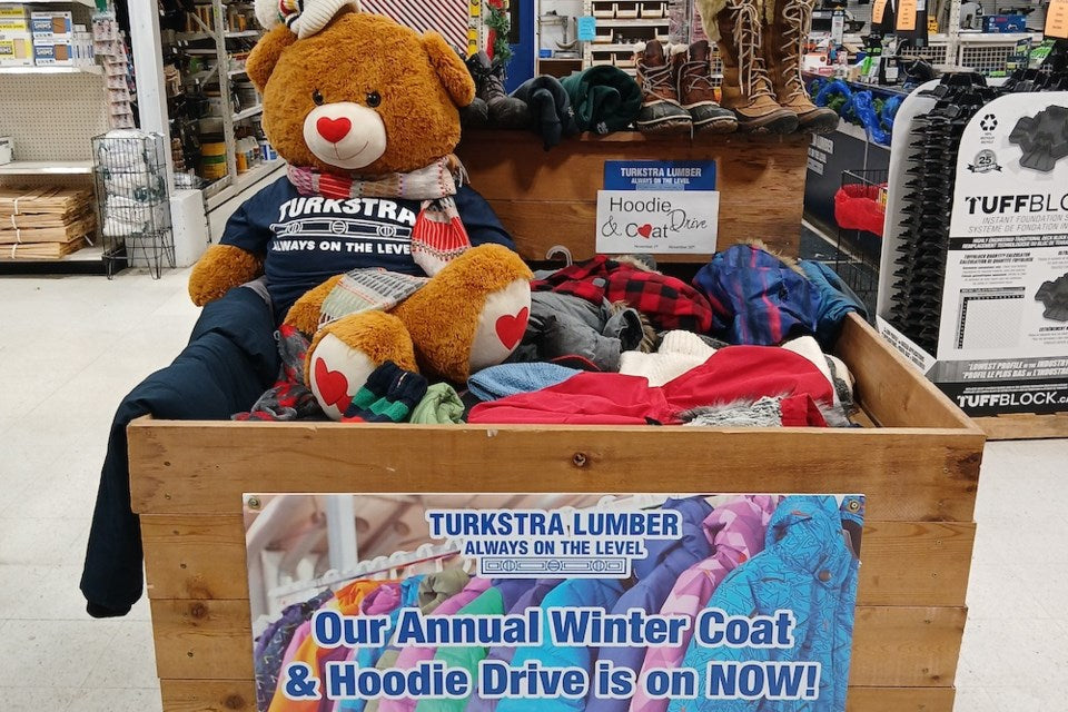 Coat and hoodie drive underway at Dundas, Waterdown Turkstra