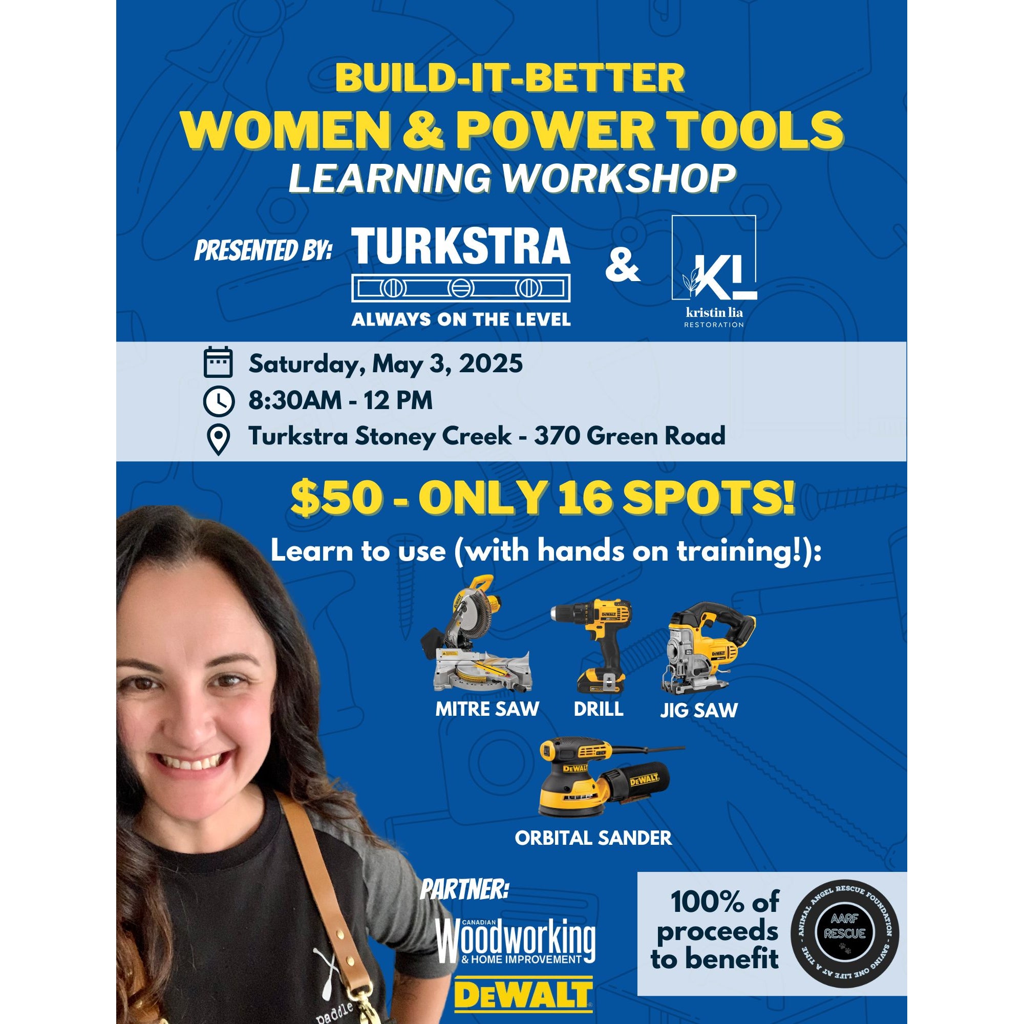 Build-it-Better: Women & Power Tools Learning Workshop at Sat, May 03, 2025 08:30 AM EDT