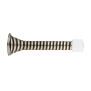 3-1/8" Spring Door Stop, Satin Nickel