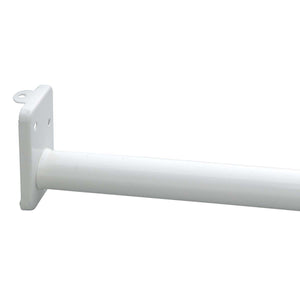 72"-96" Adjustable Metal Closet Rod, White