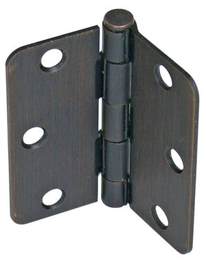 3"x3" Plain Bearing Residential Butt Hinge, Oil Rubbed Bronze