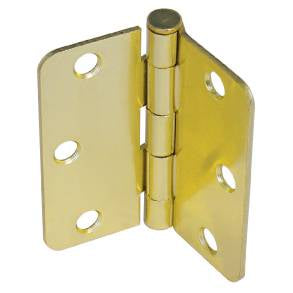 3"x3" Plain Bearing Residential Butt Hinge, Polished Brass
