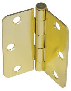 3"x3" Plain Bearing Residential Butt Hinge, Polished Brass