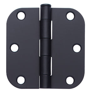 3"x3" Plain Bearing Residential Butt Hinges, Matte Black