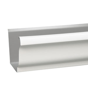 5" x 10' Aluminum Gutter, White