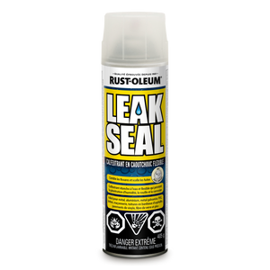 Rust-Oleum Leak Seal spray can on a white background