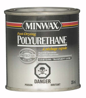 Minwax® Fast-Drying Polyurethane, Gloss, Clear, 236 mL