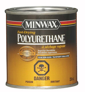 Minwax® Fast-Drying Polyurethane, Semi-Gloss, Clear, 236 mL