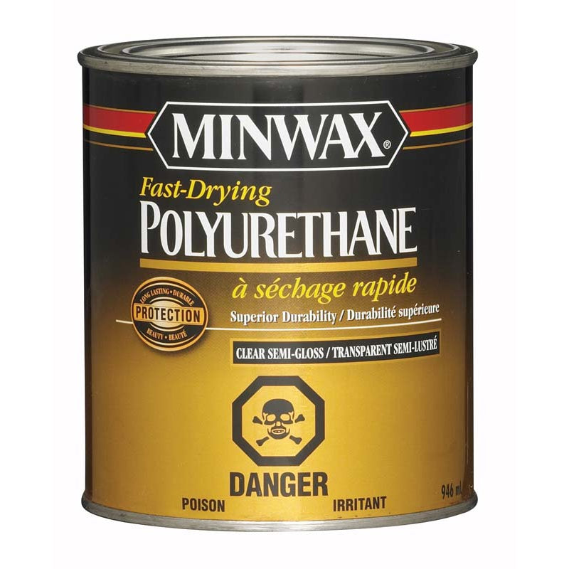 Minwax® Fast-Drying Polyurethane, Semi-Gloss, Clear, 946 mL