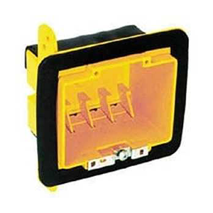 2 Gang Vapor Barrier Box, Yellow