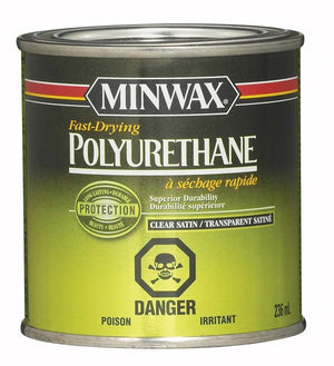 Minwax® Fast-Drying Polyurethane, Satin, Clear, 236 mL