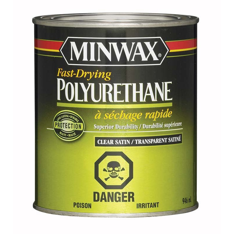 Minwax® Fast-Drying Polyurethane Finish, Satin, Clear, 946 mL