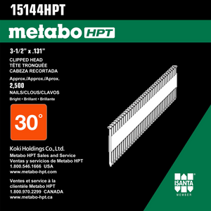 3-1/2" Smooth Shank Clipped Head Paper Tape Framing Nails