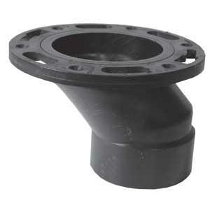 4"x3" ABS 1 PC Offset Closet Flange