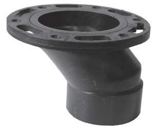 4"x3" ABS 1 PC Offset Closet Flange