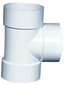 4" HxHxH Tee Pipe Strt, PVC