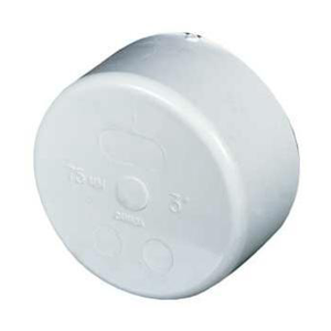 3" Pipe Cap PVC Hub