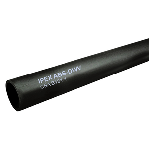 1-1/4"x12' ABS Pipe, Black