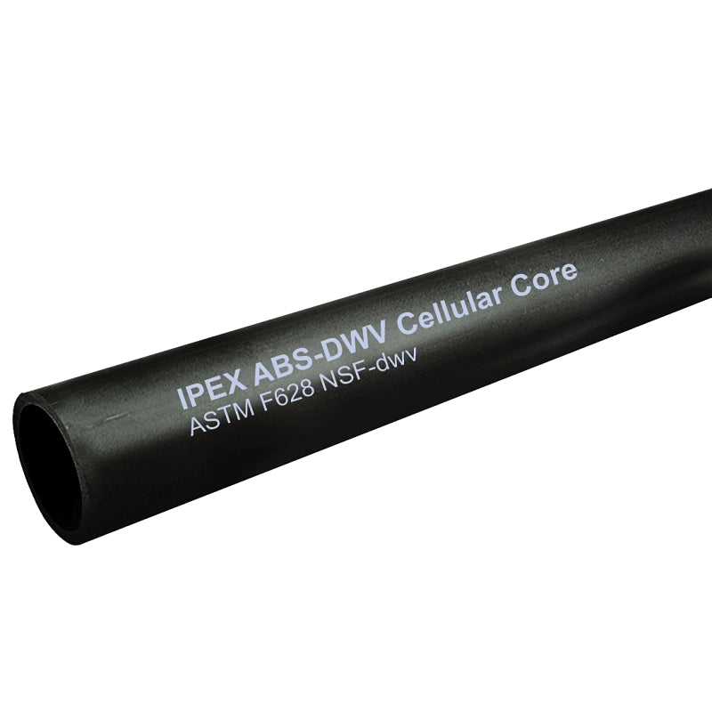 4" Cellular Core ABS Pipe, Black