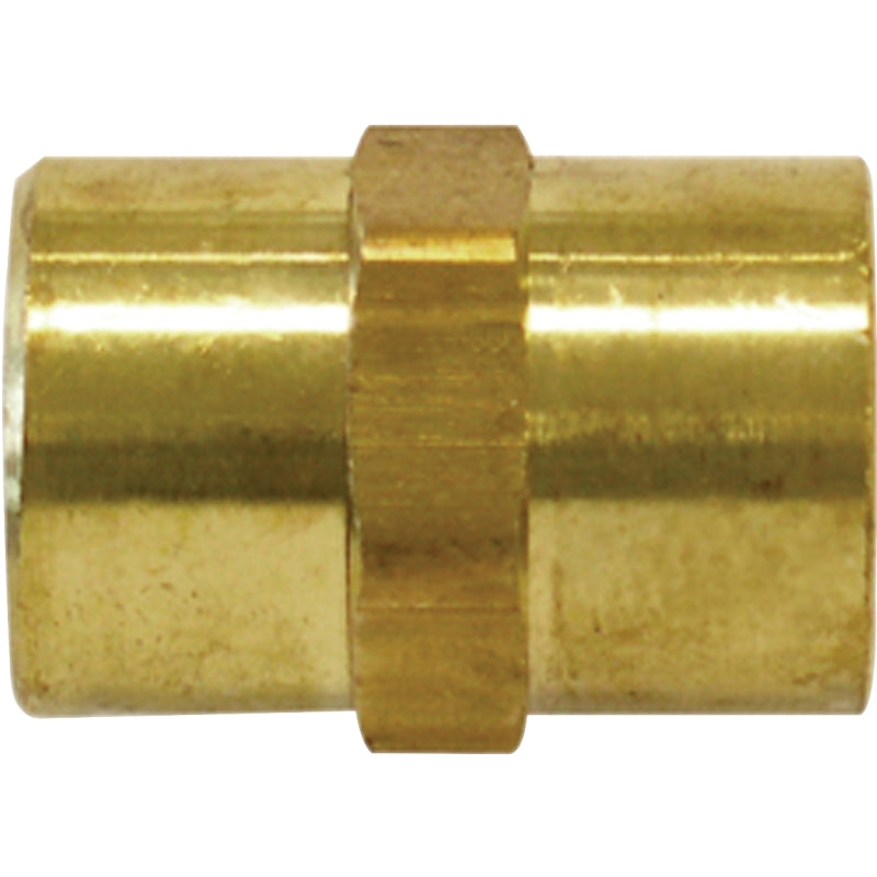 1/4" Female Air Compressor Hexagonal Hose Nipple, Brass (2 Pack)