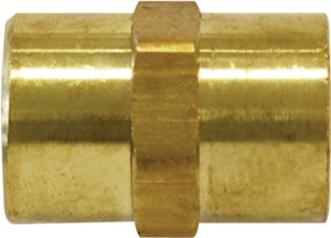 1/4" Female Air Compressor Hexagonal Hose Nipple, Brass (2 Pack)