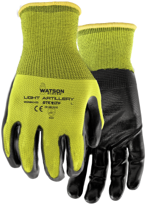 Watson Gloves LIGHT ARTILLERY POLY LINER FLAT NITRILE 6 PACK - XLARGE