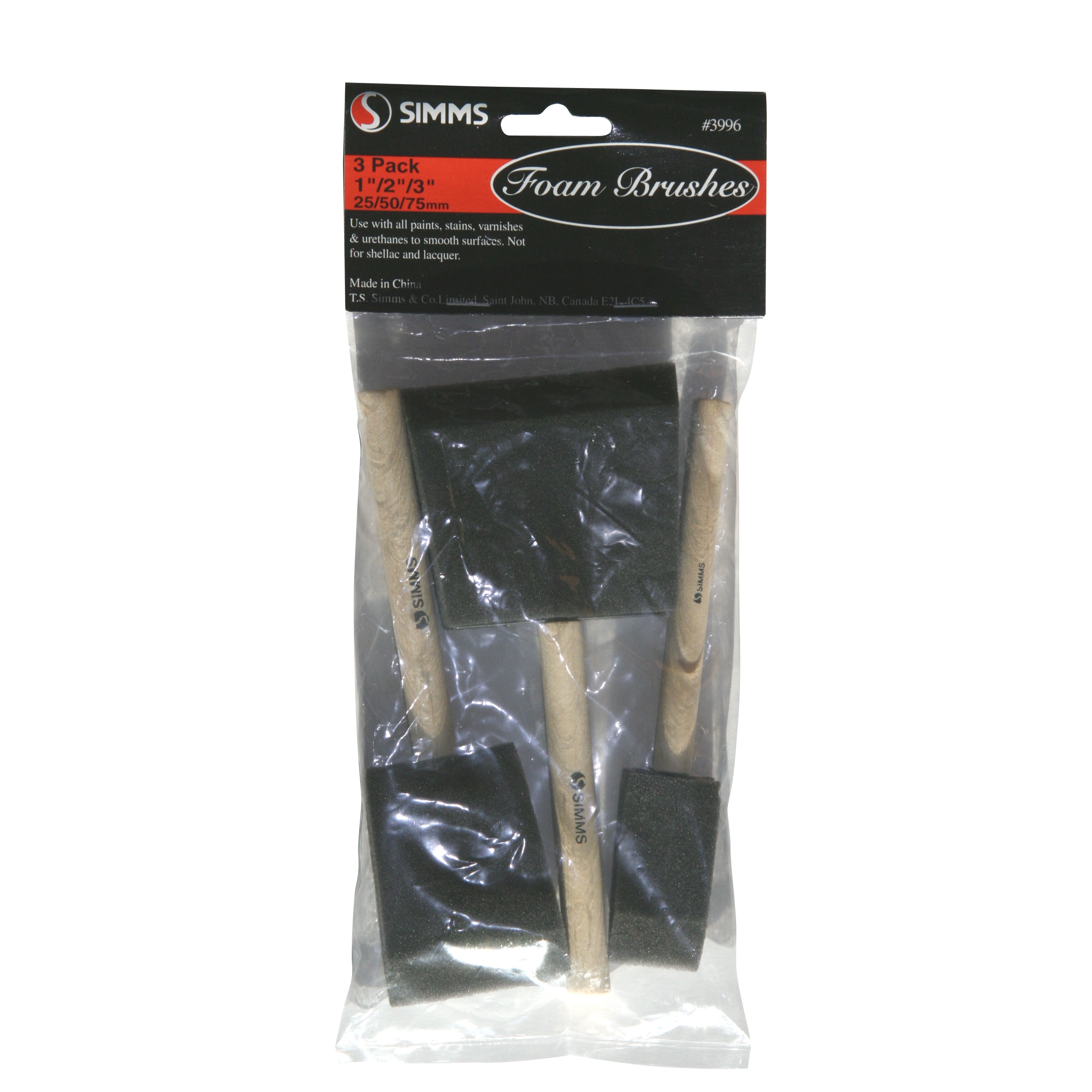 Foam paint brush 3pc