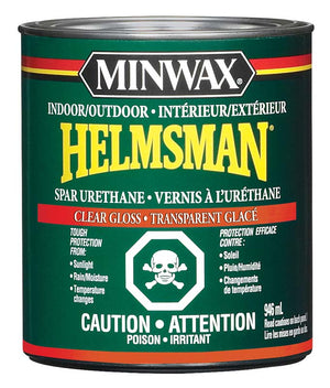 Minwax® Indoor/Outdoor Helmsman® Spar Urethane, Gloss, Clear, 946 mL,