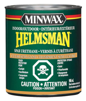 Minwax® Indoor/Outdoor Helmsman® Spar Urethane, Semi-Gloss, Clear, 946 mL