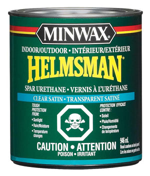 Minwax® Indoor/Outdoor Helmsman® Spar Urethane, Satin, Clear, 946 mL