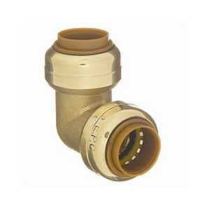 3/4" 90° Push Fit Elbow, Brass