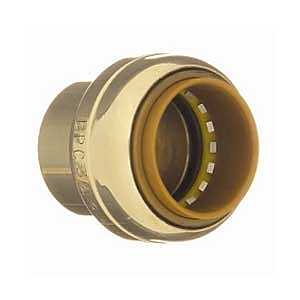 1/2" Push Fit Pipe Cap, Brass