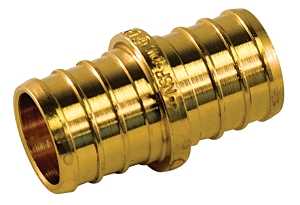 1/2" Pex Coupling, Brass