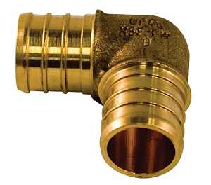 1/2" Elbow 90° Pex Fitting, Brass