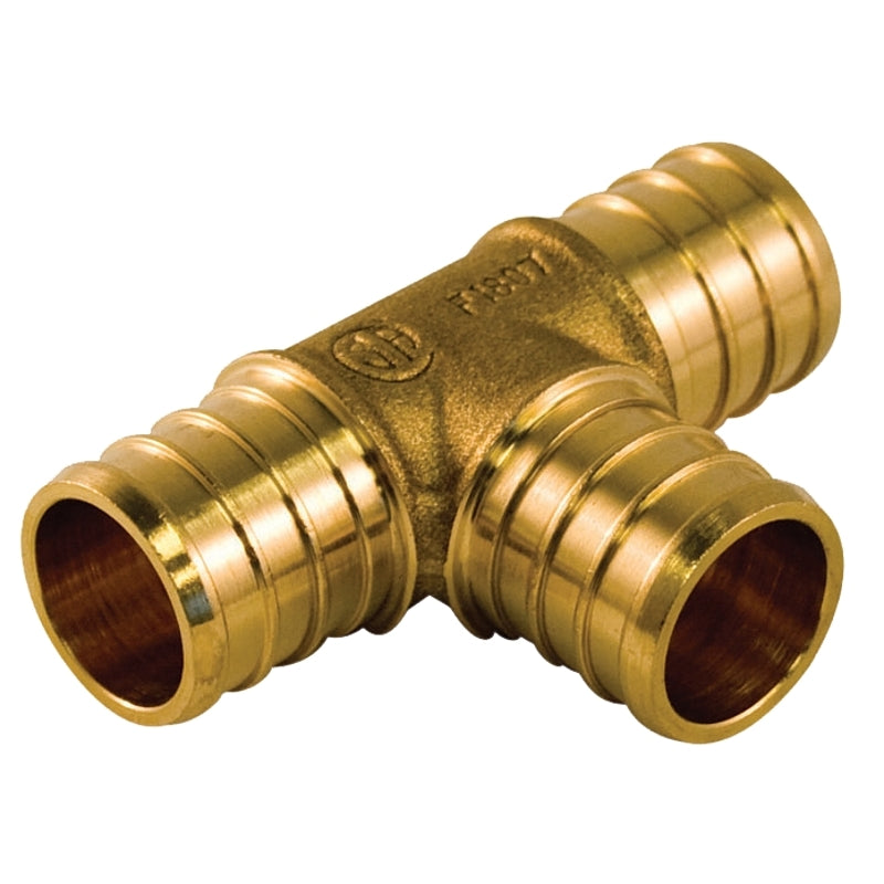 Pipe Fitting Tee, 3/4 x 1/2 x 1/2 in, Brass 9778-433