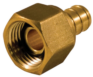 Pipe Adapter, 1/2 in, PEX x FIP, Brass 9783-703