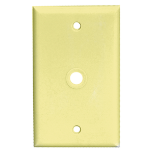 WALL PLATE TV/COAXIAL 1G IVORY
