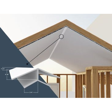 1"x2-1/8"x10' Trusscore PVC 45° H Channel Trim, Grey