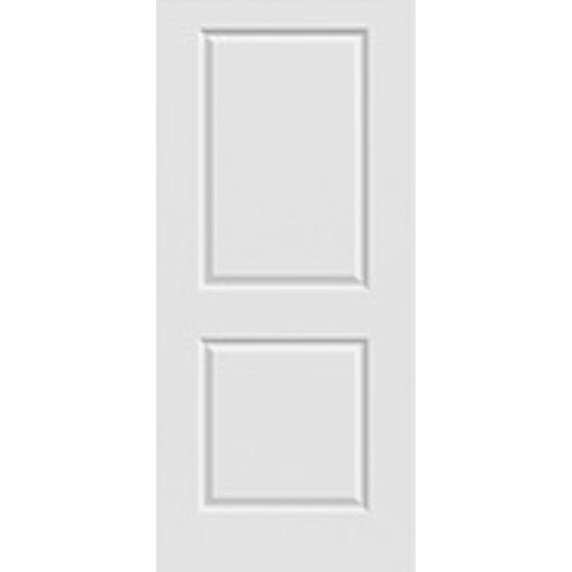 The Jeld-Wen 24"X78"X1-3/8" Carrara 2-Panel Square Smooth Slab features two rectangular panels and is crafted from durable engineered wood.